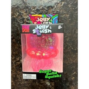 NeeDoh Jelly Squish Jellyfish Fidget Toy Sensory Stress Relief Squishy Pink NWT